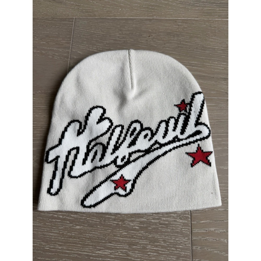 Half Evil 333 EVIL CHAMPS BEANIE Cream BRAND NEW ✅❤️ SHIPS ASAP Streetwear